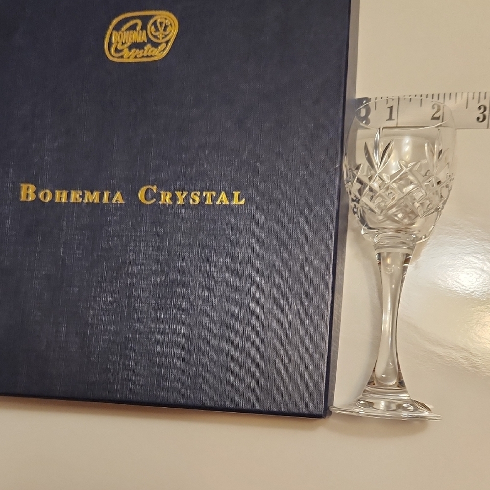 Bohemia 24% PbO Fine Crystal Glasses Set Of 6 ✨️New In Origial Packaging - Picture 5 of 8